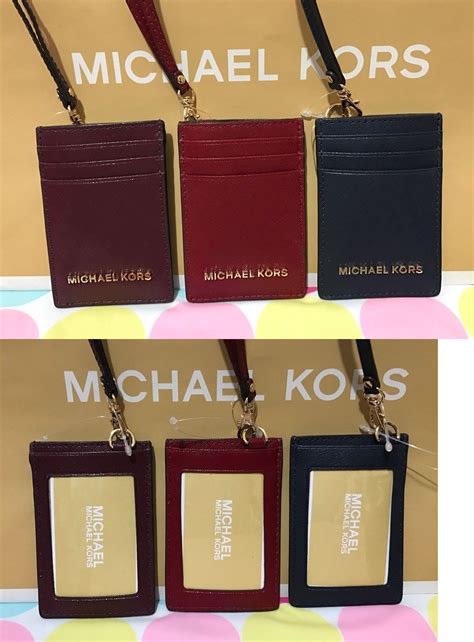 michael kors lanyard id card case|mk id holder.